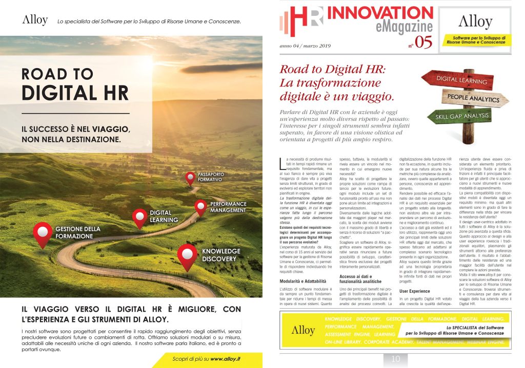 Articolo apparso su HR Innovation Magazine Marzo 2019